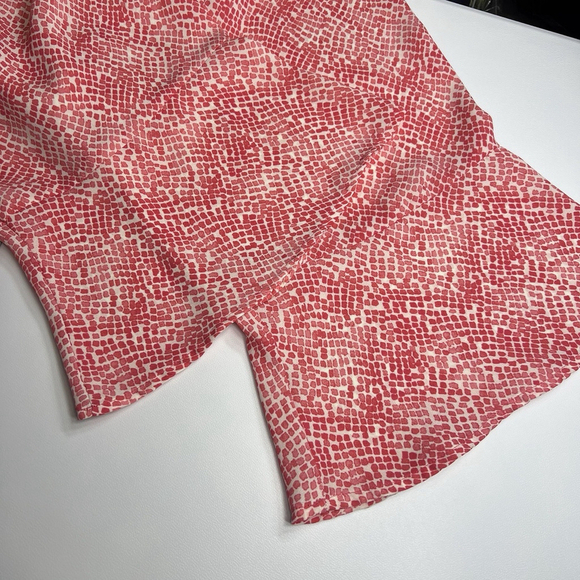 Catherines Women’s 4X Pink Geometric Beach Summer Preppy Boho Mature Blouse - Picture 8 of 10